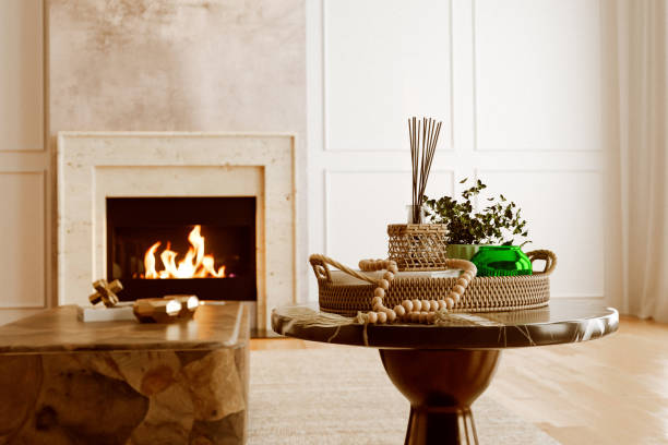 istock Decoration with incense sticks on a small table in a luxury room 2113110369