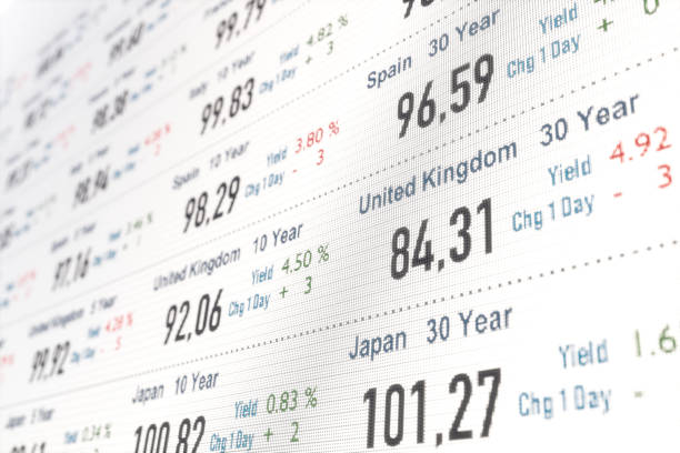 istock Bond market yield and prices. 2113110876