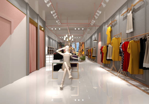 istock 3d render of dress shop 2113124126