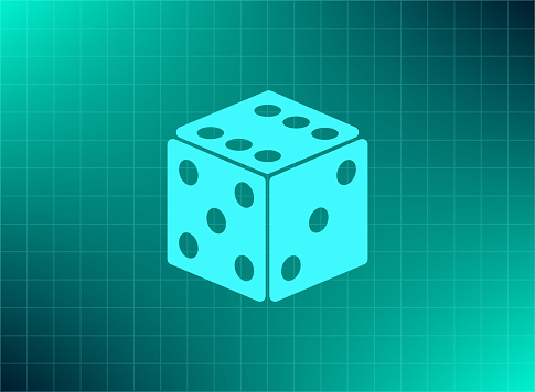 Cubes for the game vector icon.