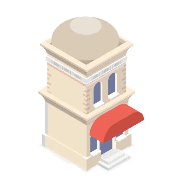 Vector illustration of 3D Isometric Flat Vector Illustration of Eastern Bazaar. Item 6