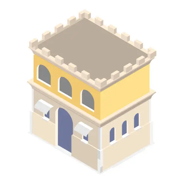 Vector illustration of 3D Isometric Flat Vector Illustration of Eastern Bazaar. Item 5