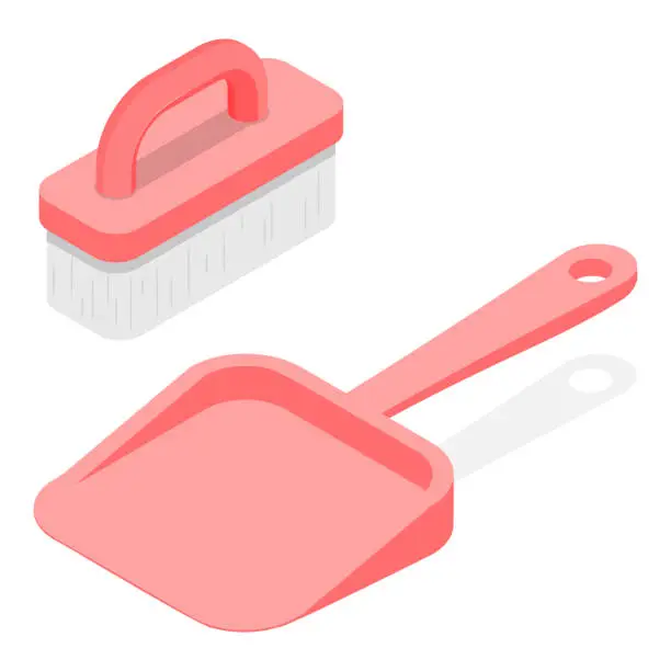 Vector illustration of 3D Isometric Flat Vector Set of Household Tools. Item 4