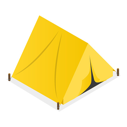 3D Isometric Flat Vector Set of Camping Equipments, Base Camp Gear and Accessories. Item 3
