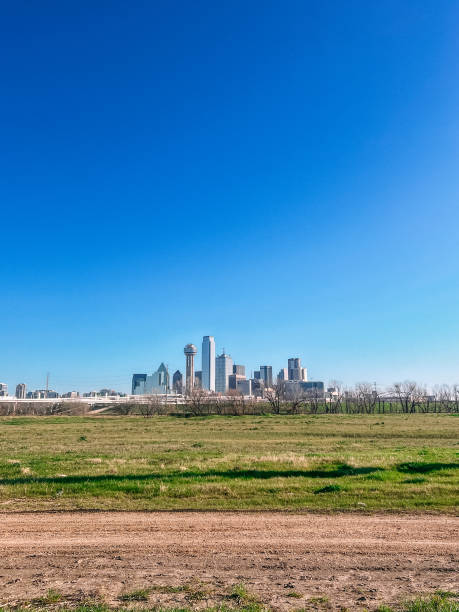 istock Wide Angle View of Dallas, Texas skyline in the Springtime 2113323428