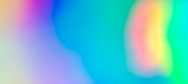 istock Abstract blur holographic rainbow foil iridescent panoramic background 2113344057