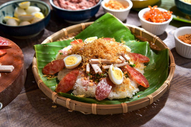 Xoi man or Sticky rice. Vietnamese cuisine
