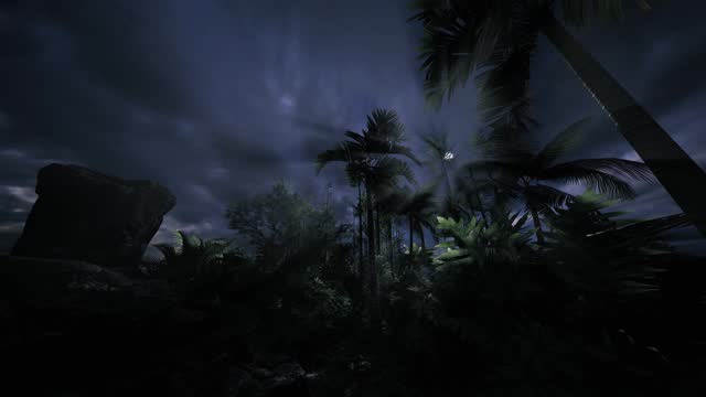 Eerie Twilight in Prehistoric Jungle