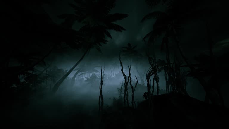 Eerie Twilight in Prehistoric Jungle