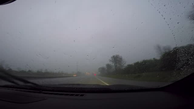 Thunderstorms & Rain,  Scary Drive During Stormy Day