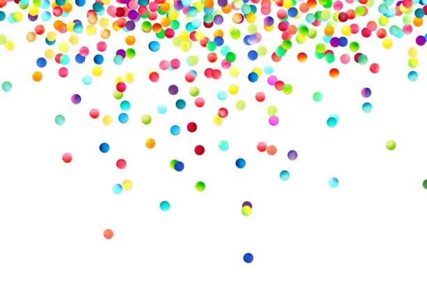 Vector illustration of Cascade of Multicolored Bubbles