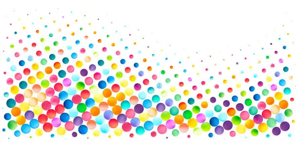 Vector illustration of Color Gradient Bubble Cascade