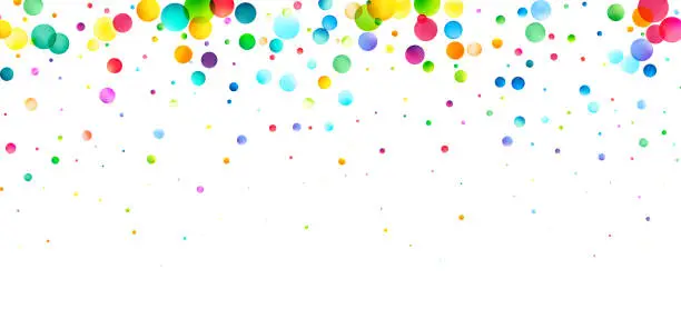 Vector illustration of Cascade of Colorful Bubbles