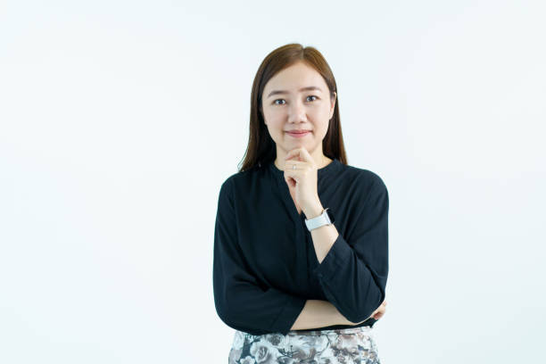istock Businesswoman's portrait in studio. 2113713069