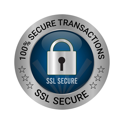 Secure Ssl Encryption Logo, Secure Connection Icon Vector Illustration, Ssl Certificate Icon, Secure SSL Encryption Vector