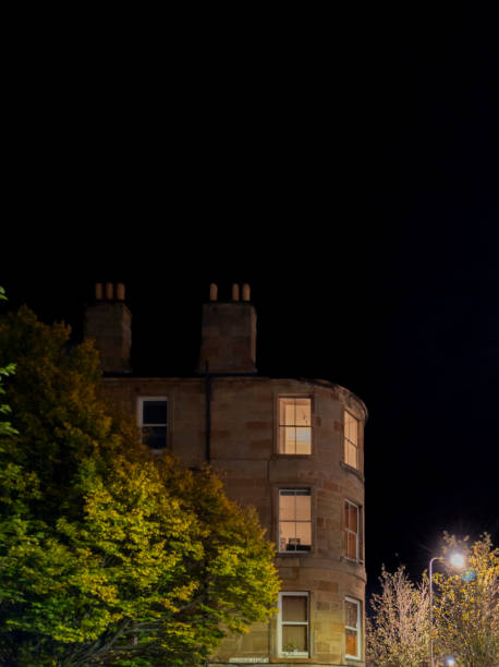istock Residential Building at night, Glasgow, Scotland 2113887182