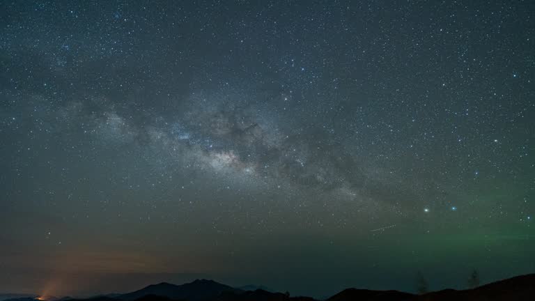 Milky Way Galaxy Time Lapse Over Mountain