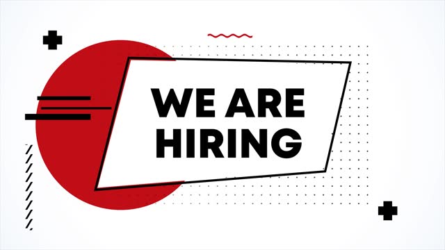 We Are Hiring Speech Bubble With Motion Graphics