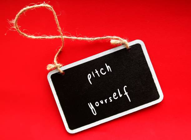 istock Chalkboard with handwritten text PITCH YOURSELF,  means Evelator pitch or short brief overview of experience, skills, strengths accomplishments and goals, to sell yourself 2113947085