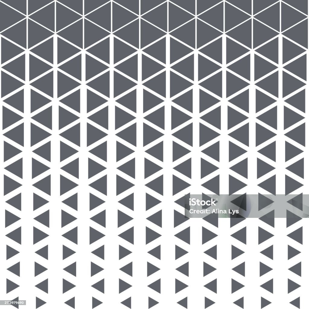 Triangular Patterned Ma Long Halftone Triangular Pattern Vector Illustration Geometric Seamless ...