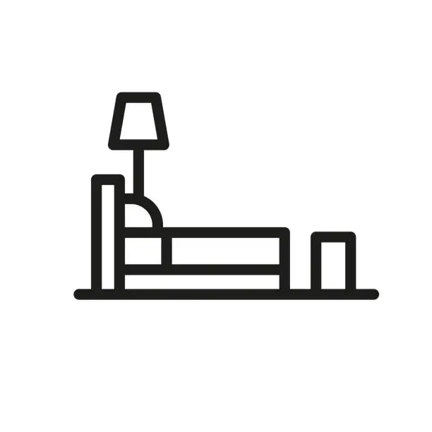 Vector illustration of A bedroom icon