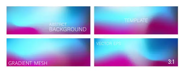 Vector illustration of Creative gradient cover design or horizontal posters concept in modern minimal style