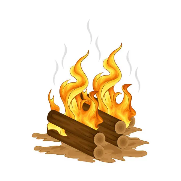Vector illustration of Bonfire
