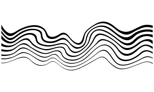 Vector illustration of Abstract wavy lines