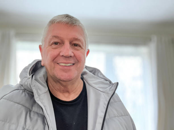 istock Senior Caucasian man selfie indoors 2114251090