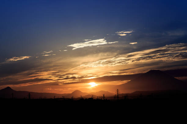 istock Fuji and suburban evening view 2114282428