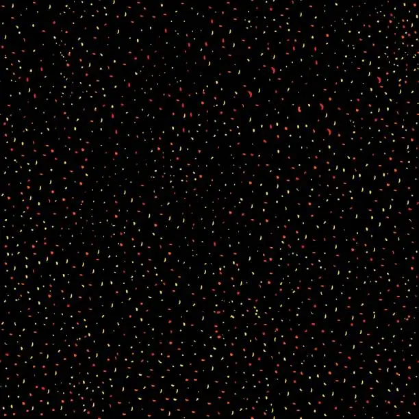 Vector illustration of Falling snow or night sky with stars vector seamless pattern. Hand drawn spray or splash colorful texture. Abstract backdrop.