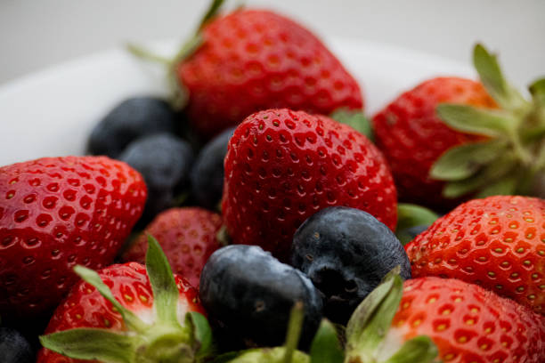 Flying berries background.