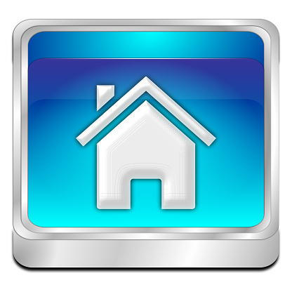 home button blue - 3D illustration