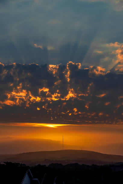 Amazing sunset over the mountains.