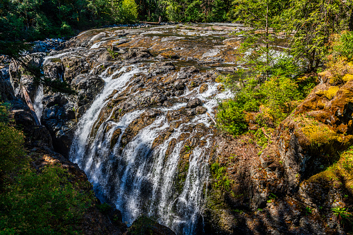 small waterfall in British Columbia in Canada