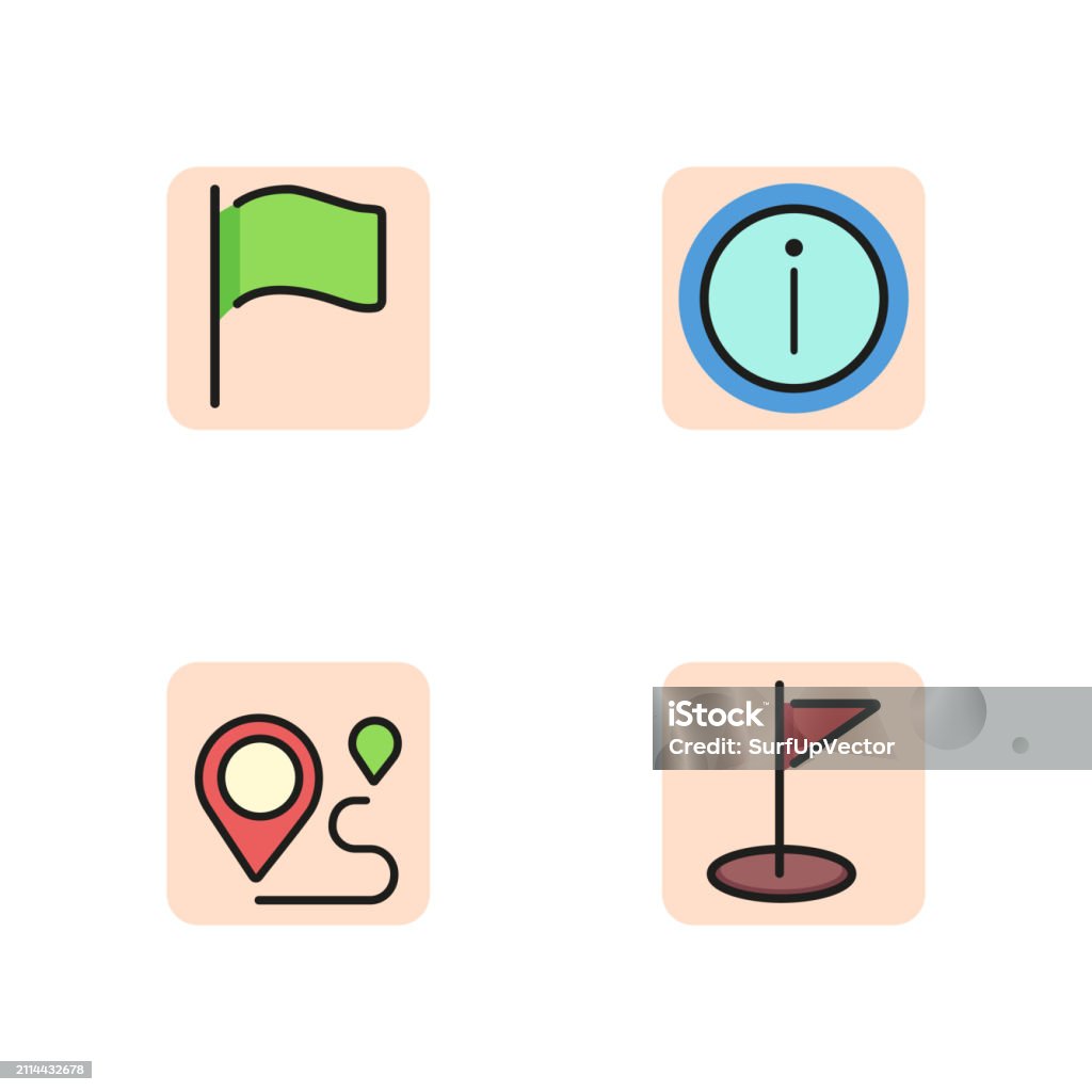 Location. Sign Line Location Line Sign Set Stock Illustration - Download Image Now - Art ...