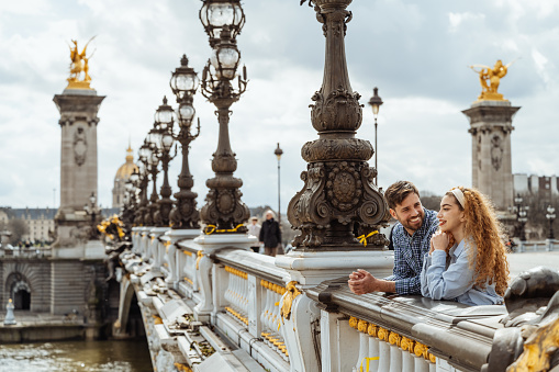 Millenial tourists in Paris, France