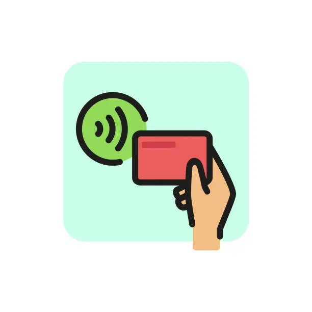 Vector illustration of Wi-Fi connection line icon