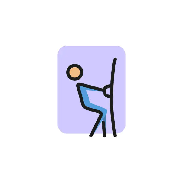 Vector illustration of Pulling in line icon