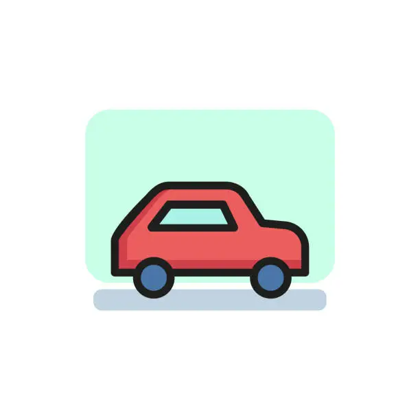 Vector illustration of Car line icon