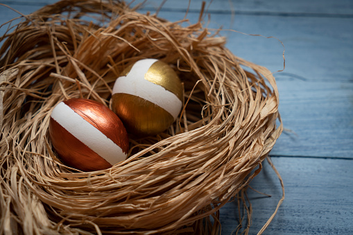 Easter Eggs with Bird's Nest