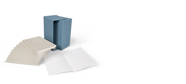istock Book set with blank covers. Closed and open books set with copy space on white background. 2114588871