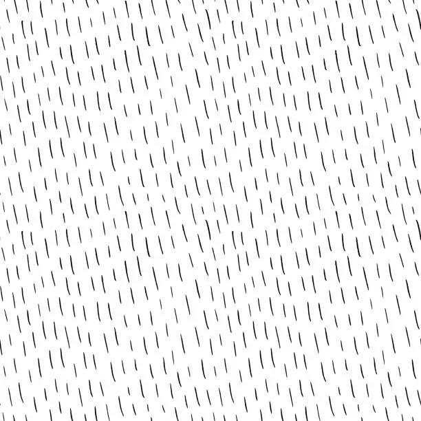 Vector illustration of Thin diagonal pencil short lines seamless pattern. Hand drawn doodle texture with tiny brush strokes.