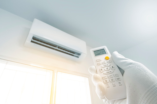 Start adjusting your room temperature in summer with an air conditioner by remote control.
