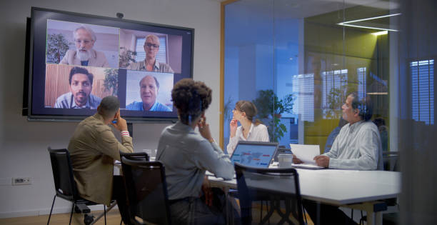 istock Business people having video conference 2114723422