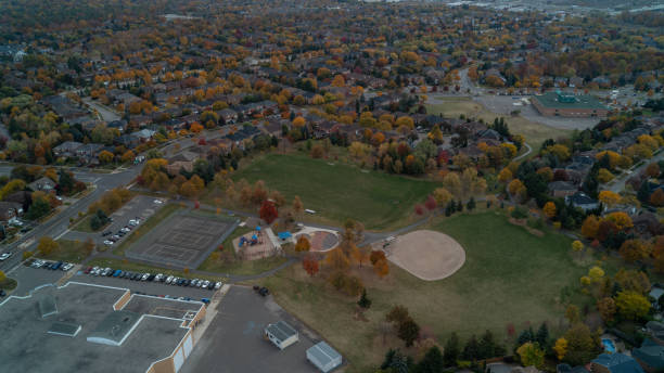 istock A Park with a Baseball Dimond in the suburbs during fall 2114751755