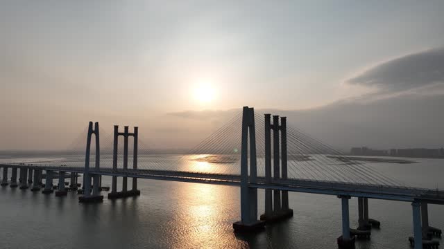 sea ​​bridge at sunset