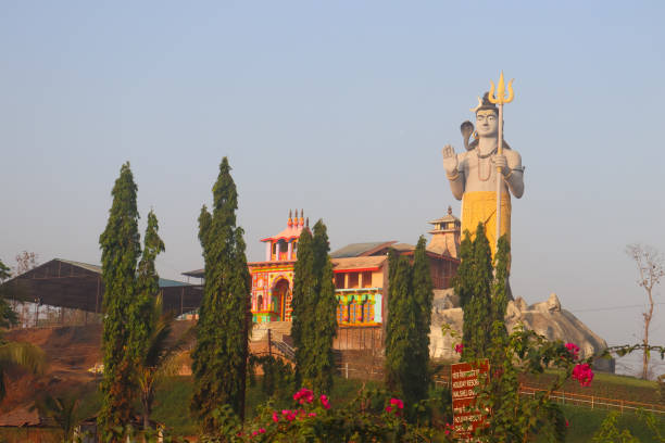 istock Giant Shiva statue towering over scenery 2114867256