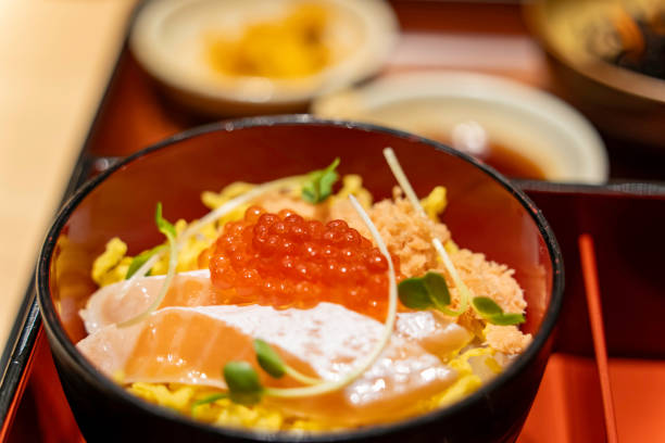 istock Delicious salmon roe and salmon bowl 2114873052