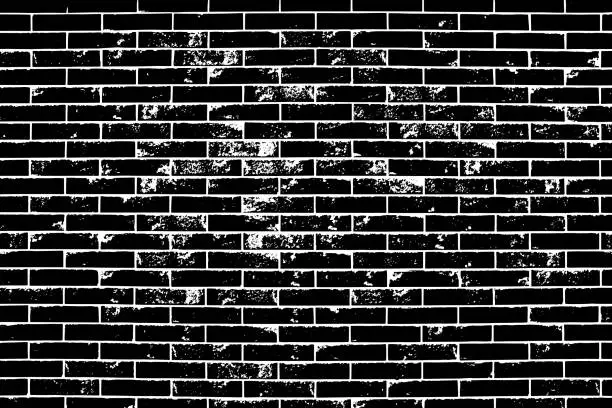 Vector illustration of Brick Wall Texture Grunge Distressed Background